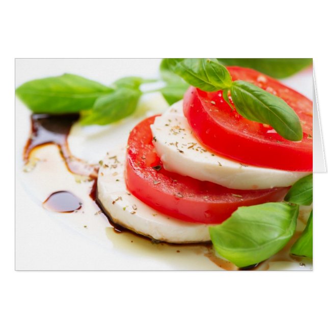 Caprese Salad. Tomato and Mozzarella slices (Front Horizontal)