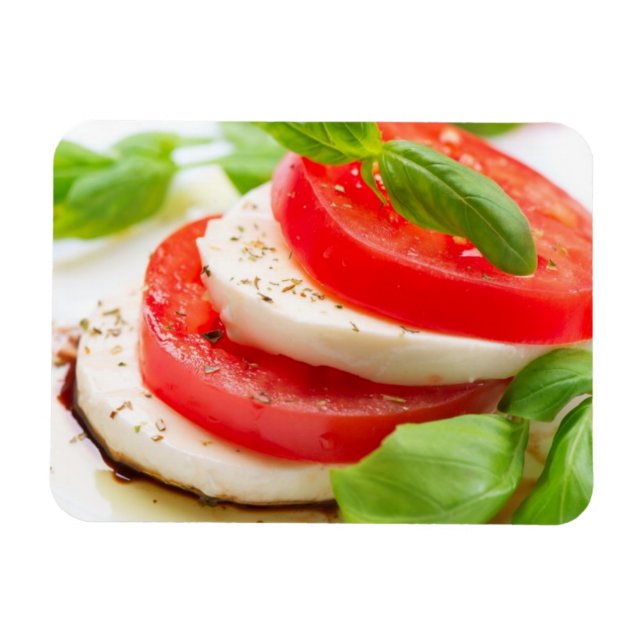 Caprese Salad. Tomato and Mozzarella slices Magnet (Horizontal)