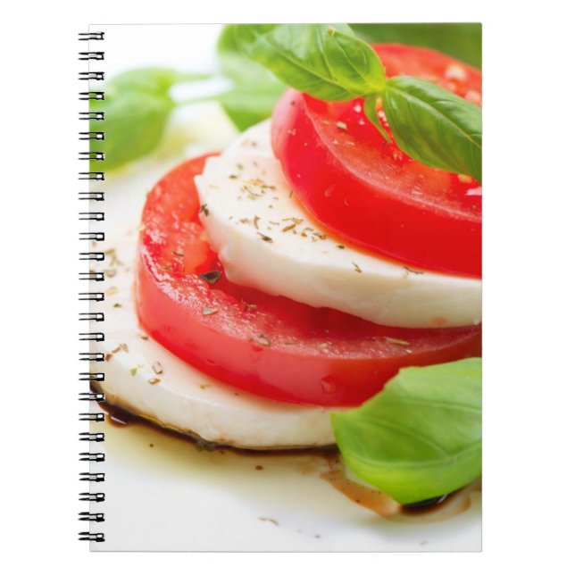 Caprese Salad. Tomato and Mozzarella slices Notebook (Front)