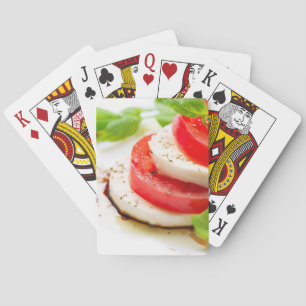 Caprese Salad. Tomato and Mozzarella slices Playing Cards