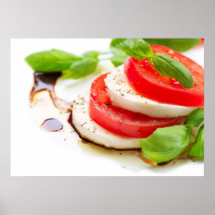 Caprese Salad. Tomato and Mozzarella slices Poster