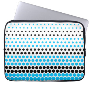 Capri and Black Polka Dot Laptop Sleeve