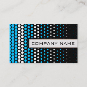 Capri and White Polka Dot Professional Business Card