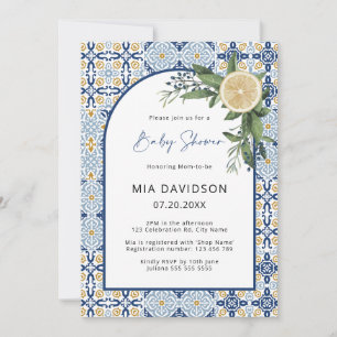 Capri Baby Shower Citrus Italian Baby Shower Invitation