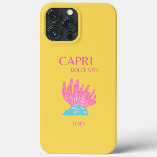 Capri Dolce Vita, Travel Art, Yellow iPhone 13 Pro Max Case