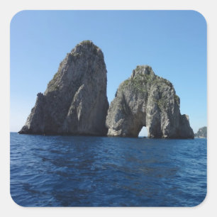 Capri Faraglion Rocks Italy Square Sticker