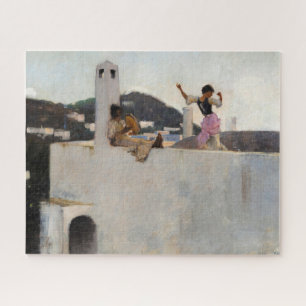 Capri Girl on a Rooftop by John Singer Sargent Jigsaw Puzzle