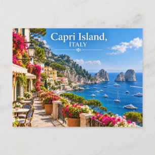 Capri Island Italy Coastal Travel Postcard
