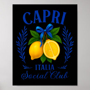 Capri Italia Lemons Travel Campania Tyrrhenian Sea Poster