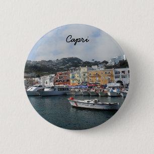 Capri, Italy 6 Cm Round Badge