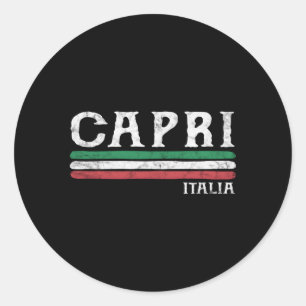 Capri Italy Italia Italian Classic Round Sticker