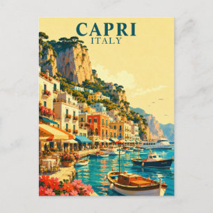 Capri Italy Marina Grande Harbour Souvenir Postcard