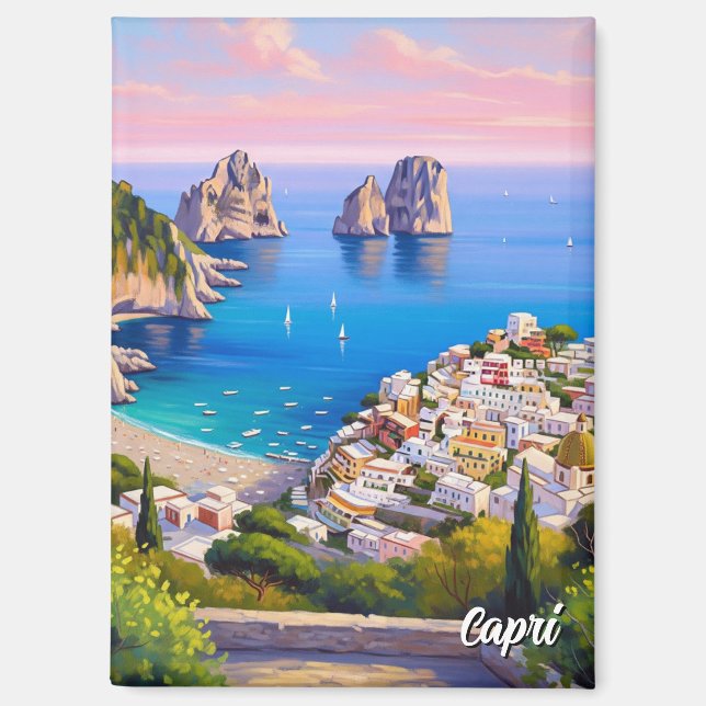 Capri Italy Paiinting Magnet (Front)