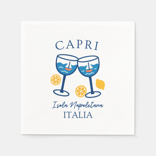 Capri Italy Party Napkin (Front)