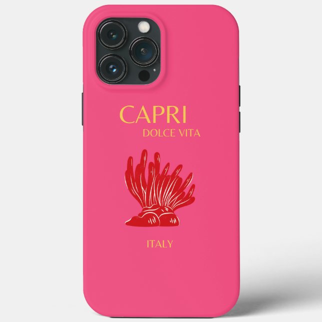 Capri, Italy, Pink Case-Mate iPhone Case (Back)