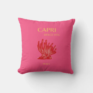 Capri, Italy, Pink Cushion