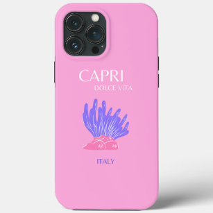 Capri, Italy, Preppy, Pink iPhone 13 Pro Max Case
