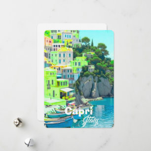 Capri Italy Travel Postcard, Italy Travel Postcard