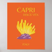 Capri, Italy, Travel, Preppy, Orange