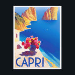 Capri Italy vintage travel Postcard<br><div class="desc">Capri Italy vintage travel Postcard</div>