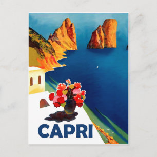 Capri, Italy. Vintage travel Postcard