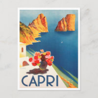 Capri, italy Vintage Travel Postcard