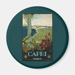 Capri, Italy, Vintage Travel Poster Art Italia Magnet