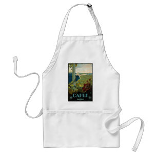 Capri, Italy, Vintage Travel Poster Art Italia Standard Apron