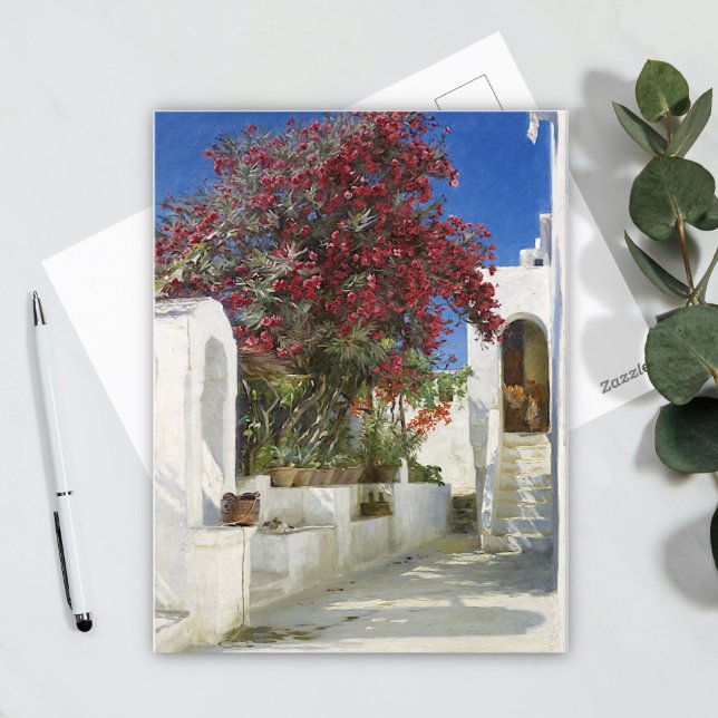Capri - Oleanders in bloom, Peder Severin Krøyer Postcard (Creator Uploaded)