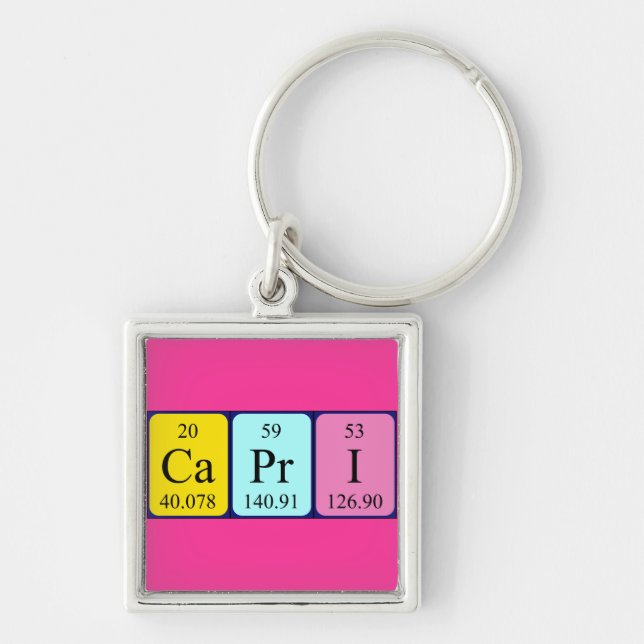 Capri periodic table name keyring (Front)
