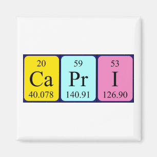 Capri periodic table name magnet