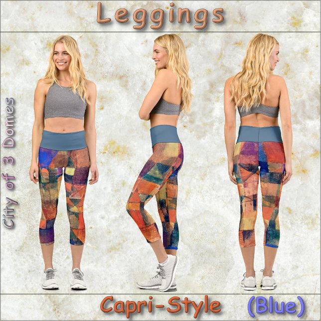 CAPRI STYLE LEGGINGS - "3 Domes" - Paul Klee Art (Creator Uploaded)
