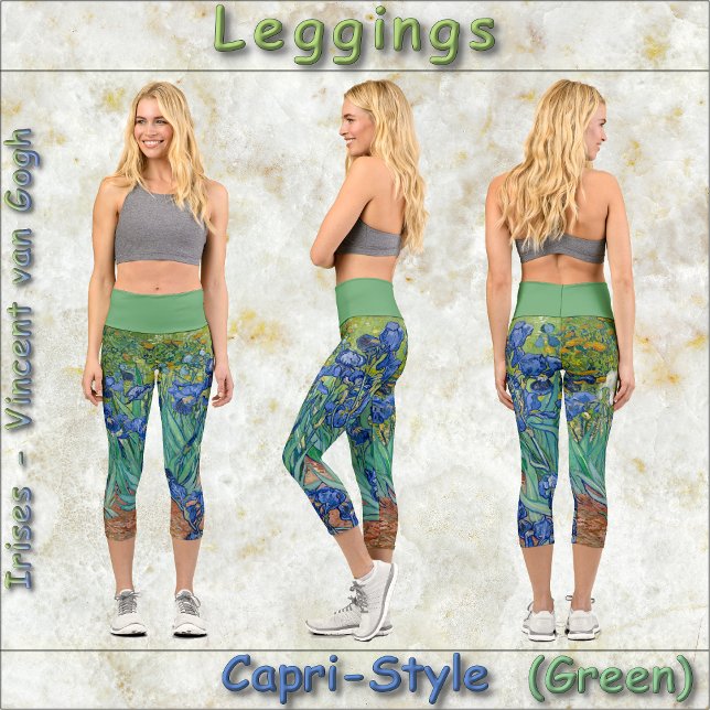 CAPRI STYLE LEGGINGS - Irises - Blue - van Gogh (Creator Uploaded)
