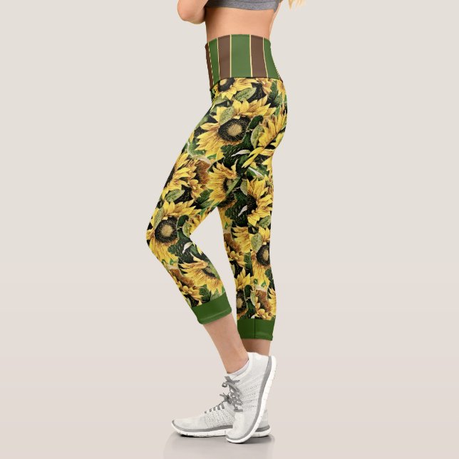 Capri Sunflower Leggings (Left)