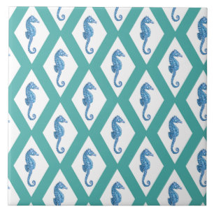 Capri Turquoise Argyle Ceramic Tile