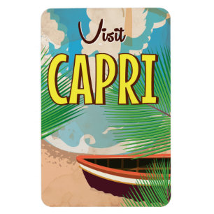 Capri vintage travel poster magnet