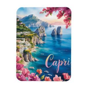 Capri watercolor magnet