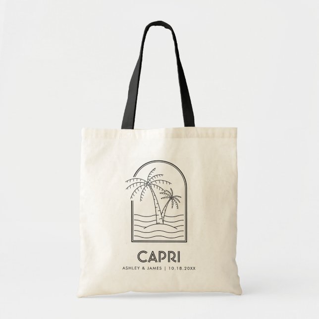 Capri Wedding Weekend Destination Wedding Tote Bag (Front)