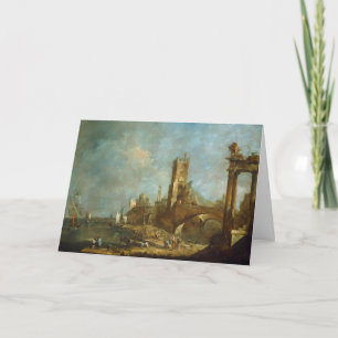 Capriccio of a Harbour Greeting Card