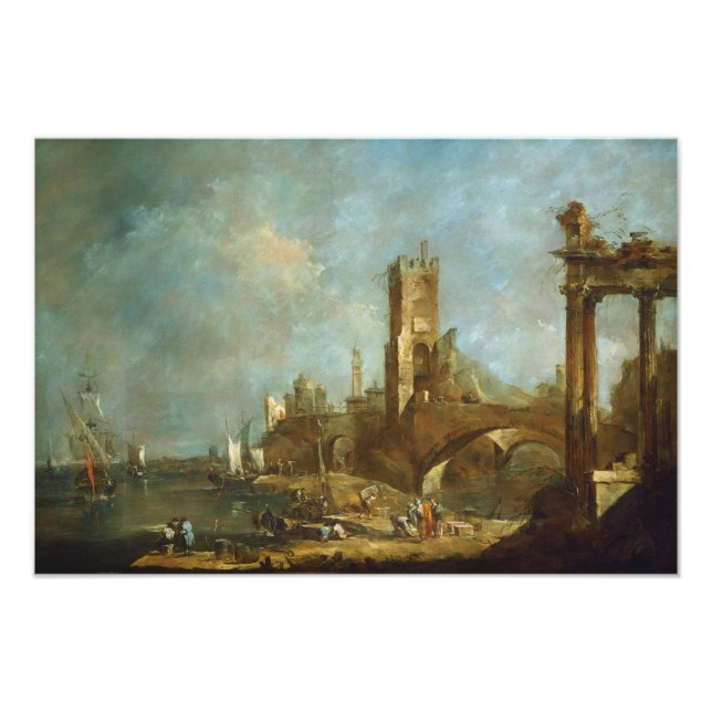 Capriccio of a Harbour Photo Print (Front)