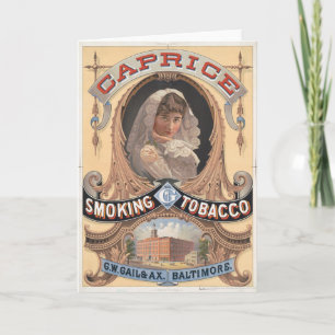 Caprice Smoking Tobacco Vintage Advertisement Card