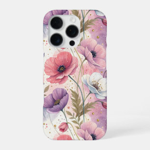 Capricious Aesthetic Poppies iPhone 16 Pro Case