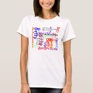 Capricious Repeating Name Collage Monogram T-Shirt