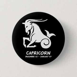 Capricorn 6 Cm Round Badge