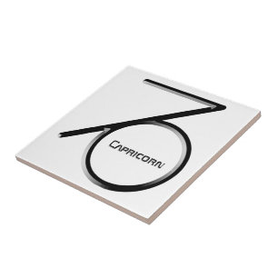 CAPRICORN, Abstract Design of the Zodiac Sign,  Ceramic Tile