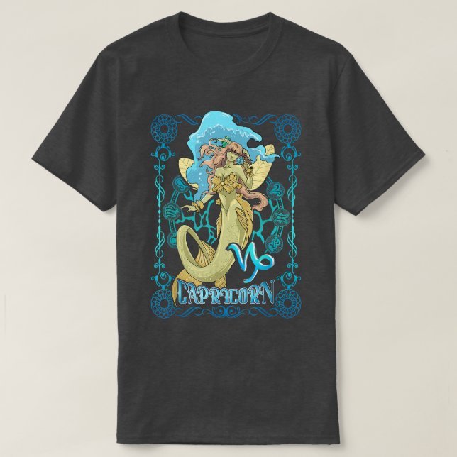 Capricorn Anime Birthday Fairy Fairies Capricorn  T-Shirt (Design Front)