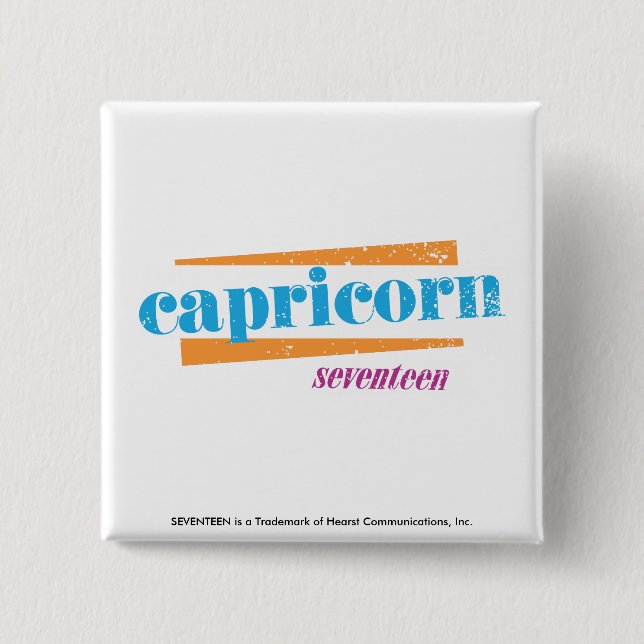 Capricorn Aqua 15 Cm Square Badge (Front)