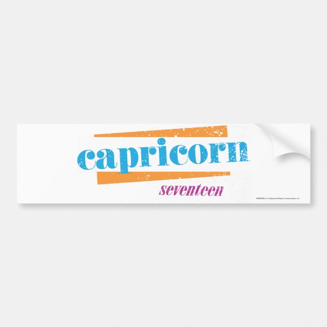 Capricorn Aqua Bumper Sticker (Front)