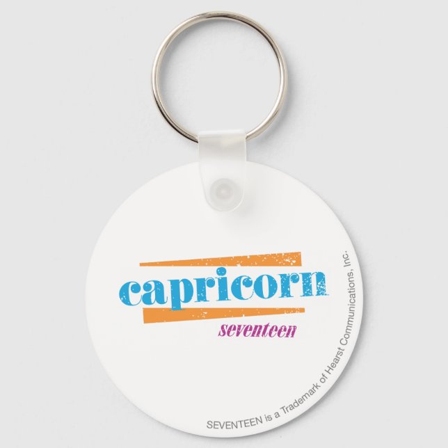 Capricorn Aqua Key Ring (Front)