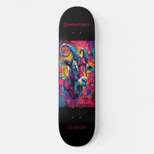 Capricorn Astrology Grafitti Personalise Skateboard